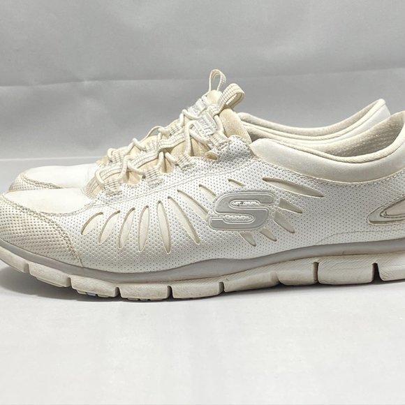 Skechers Womens Aftermath Running Bungee White Shoes Size 6.5 - Picture 8 of 8